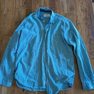 Marine Layer lightweight chambray shirt men's large
